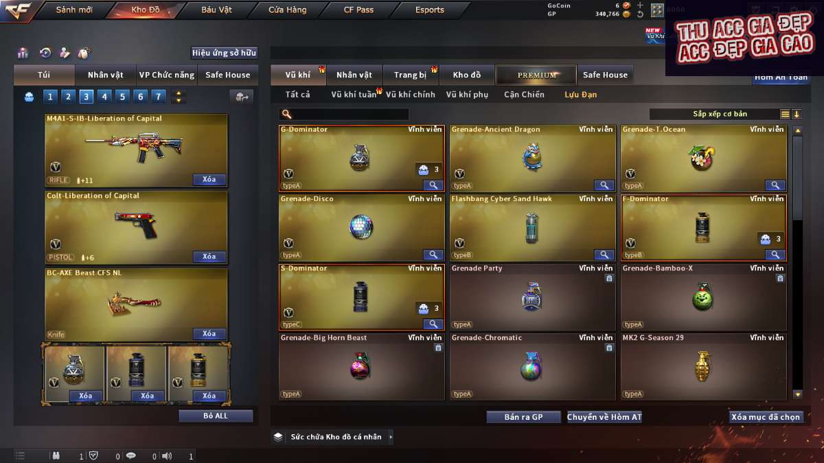 shop acc cf uy tin gia re